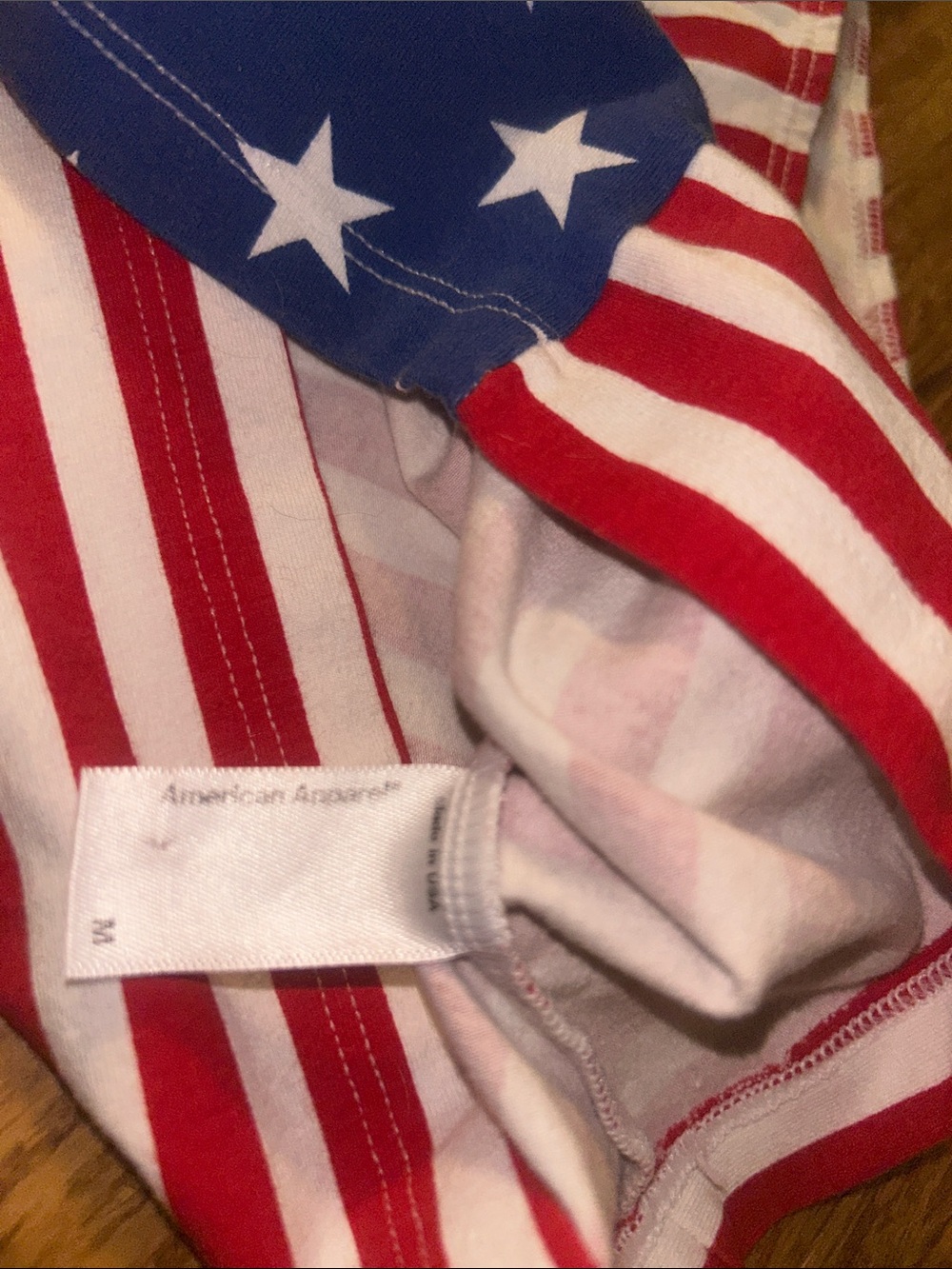 American Apparel National Flag Crop Top size M - Picture 2 of 3